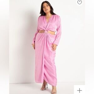 NWT! Eloquii Pink Shimmer Cut-out Dress Size 14